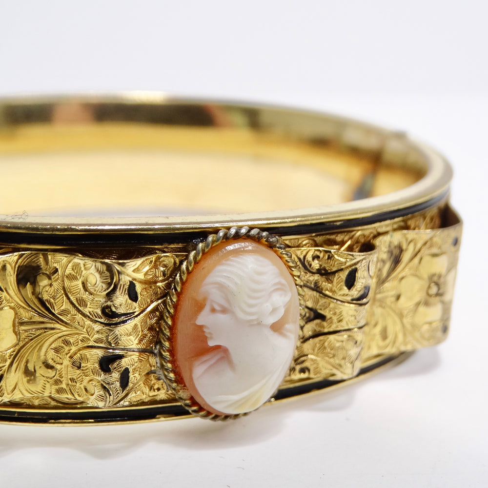 Antique 1920s 18K Gold Plated Bangle