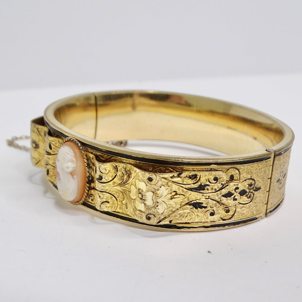 Antique 1920s 18K Gold Plated Bangle