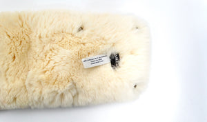 Chanel Vintage 1990s CC Lapin Fur Cream & Black Muffler