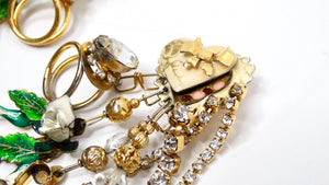 1980s Lunch At The Ritz Maximalist Charm Dangle Earrings