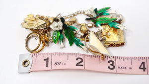 1980s Lunch At The Ritz Maximalist Charm Dangle Earrings