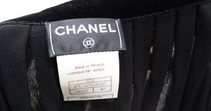 Chanel 2007 Black Pleated Skirt