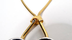 Vintage Tiffany Inspired Two-Toned 18k Gold Plated Quadrifolio Pendant Necklace