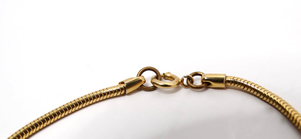 Vintage Tiffany Inspired Two-Toned 18k Gold Plated Quadrifolio Pendant Necklace