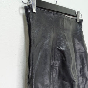 Michael Hoban 1980s Black Leather Biker Shorts