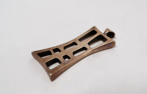 Vintage Modernist Abstract Solid Sterling Silver Pendant