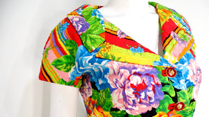 Gianni Versace Versus 1990s Bold Floral Print Top