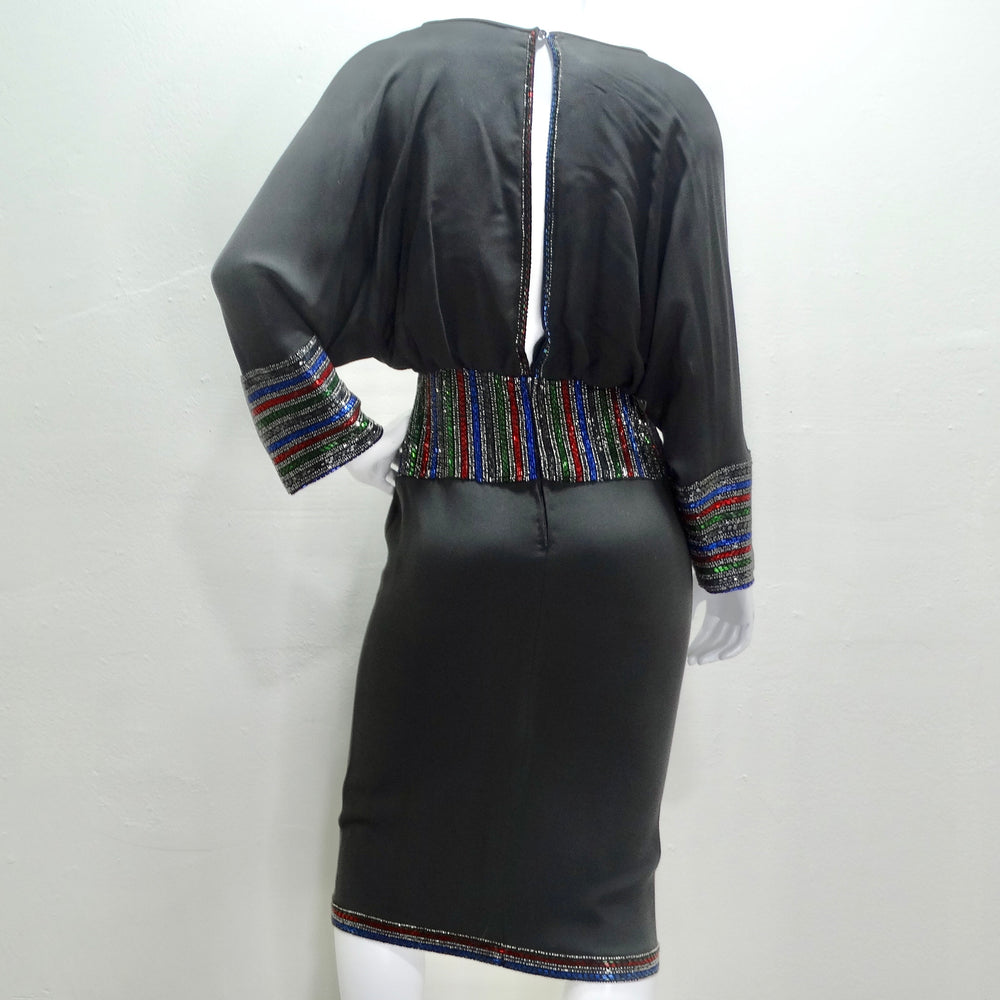 Chloe By Karl Lagerfeld 1980s Embellished Midi Dress