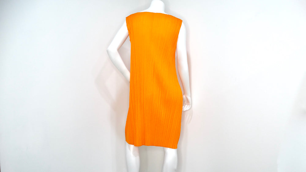 pleats please sleeveless dress Foggy Forest Dress Pink
