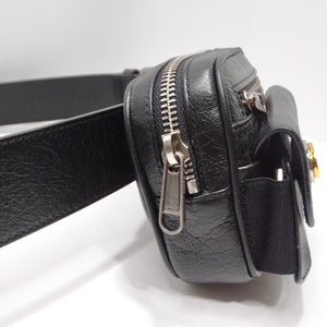 Gucci Fluffy Calfskin Mini Morpheus Belt Bag Black