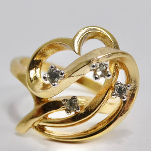 18K Gold Plated Crystal Bouquet Ring