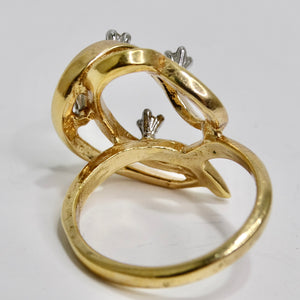 18K Gold Plated Crystal Bouquet Ring