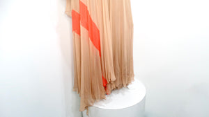 Fiandaca Couture Vintage 1960s Sheer Tan Angel Wing Dress With Slip