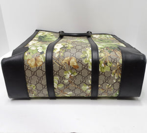Gucci Blooms Print GG Coated Canvas Tote