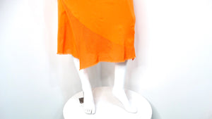 Issey Miyake 2005 A-POC Orange Two-Piece Sleeveless Dress