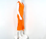 Issey Miyake 2005 A-POC Orange Two-Piece Sleeveless Dress