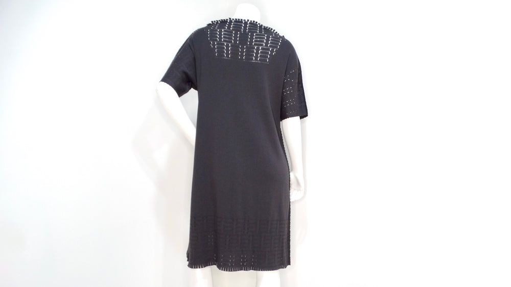 Issey Miyake A-POC Grey Knit T-Shirt Dress