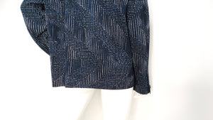 Issey Miyake Homme Plisse Blue Printed Pleated Jacket