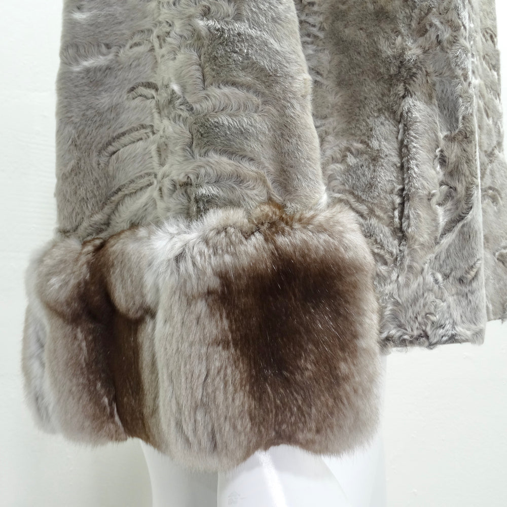 Giuliana Teso 1980s Chinchilla & Lamb Fur Jacket