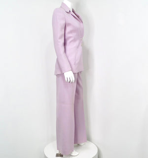 1980s Thierry Mugler Couture Light Purple Blazer & Pant Suit Set