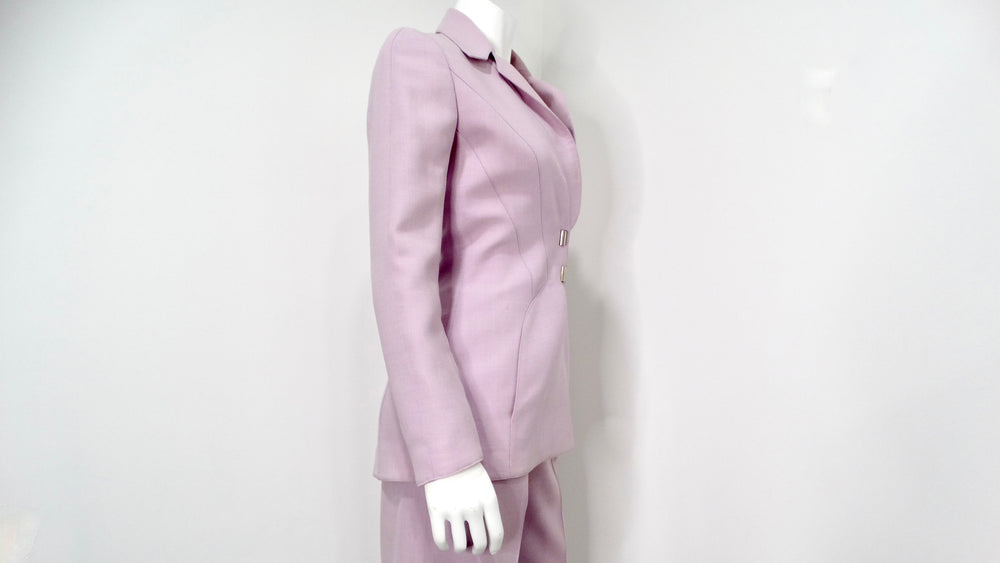 1980s Thierry Mugler Couture Light Purple Blazer & Pant Suit Set