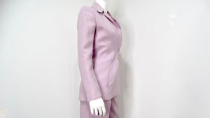 1980s Thierry Mugler Couture Light Purple Blazer & Pant Suit Set