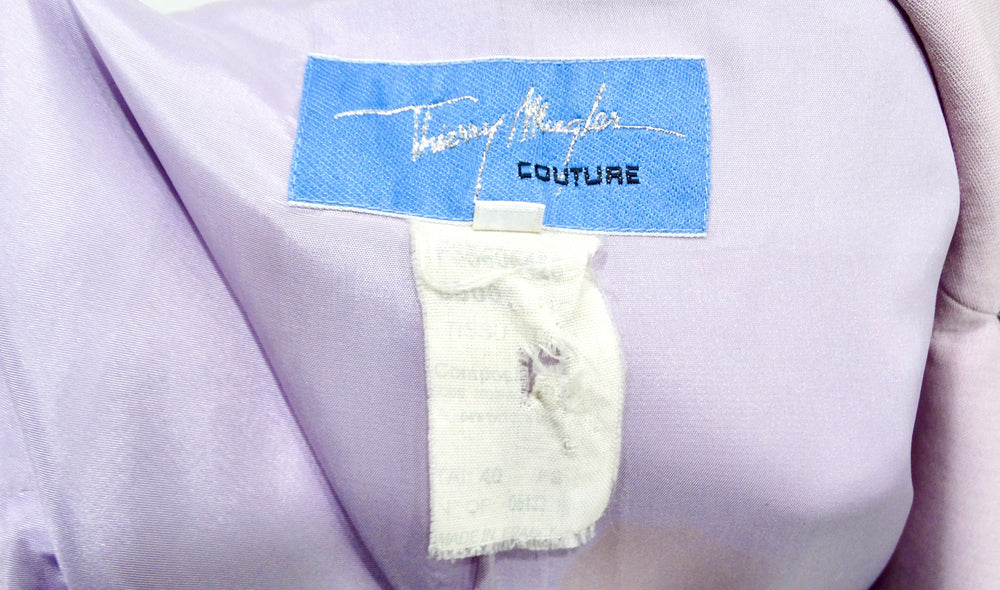 1980s Thierry Mugler Couture Light Purple Blazer & Pant Suit Set
