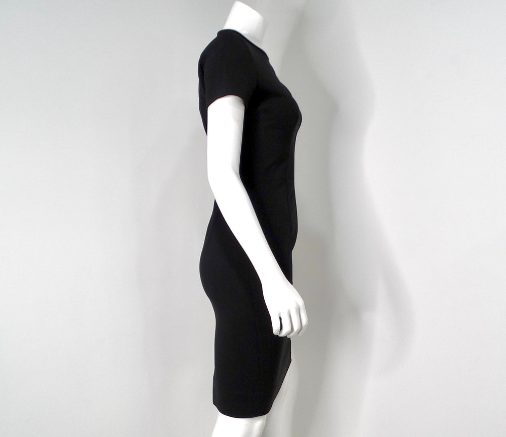 Oscar De La Renta Black Keyhole Sheath Dress