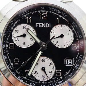 Fendi 4500G Stainless Steel Black Quartz Chronograph Men's Dial Watch –  Vintage by Misty