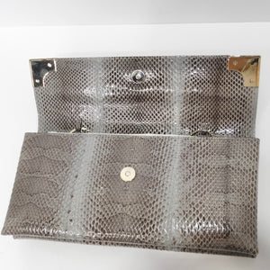 Valentino Exotic Snakeskin Fold Over Handbag