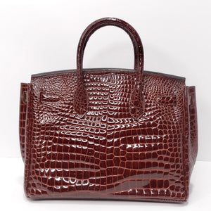 Nuovo Style Firenze Crossbody / Tote Bag in Red Genuine Italian Leather  Bordeaux