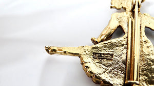 1992 Hermes "Skater" Gołd Tonę Enamel Brooch
