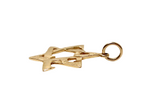 14k Gold "LOVE" Star of David Pendant circa 1990s