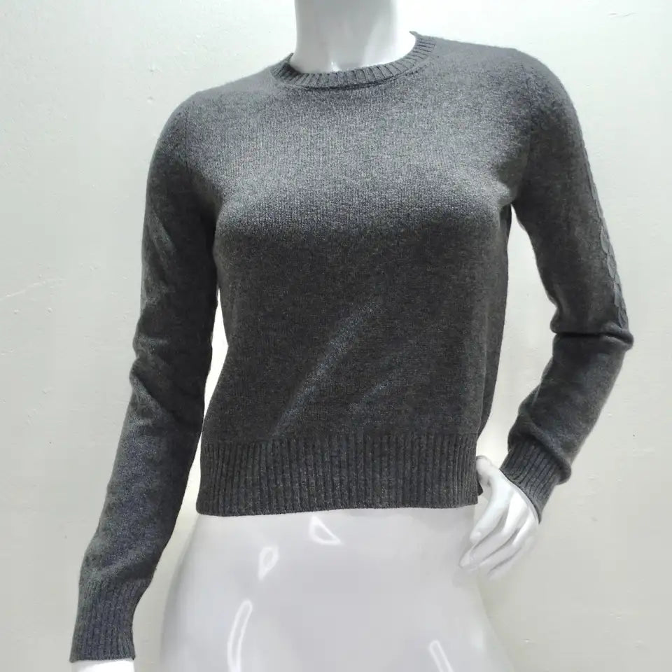 Chanel Gabrielle Coco Grey Cashmere Sweater