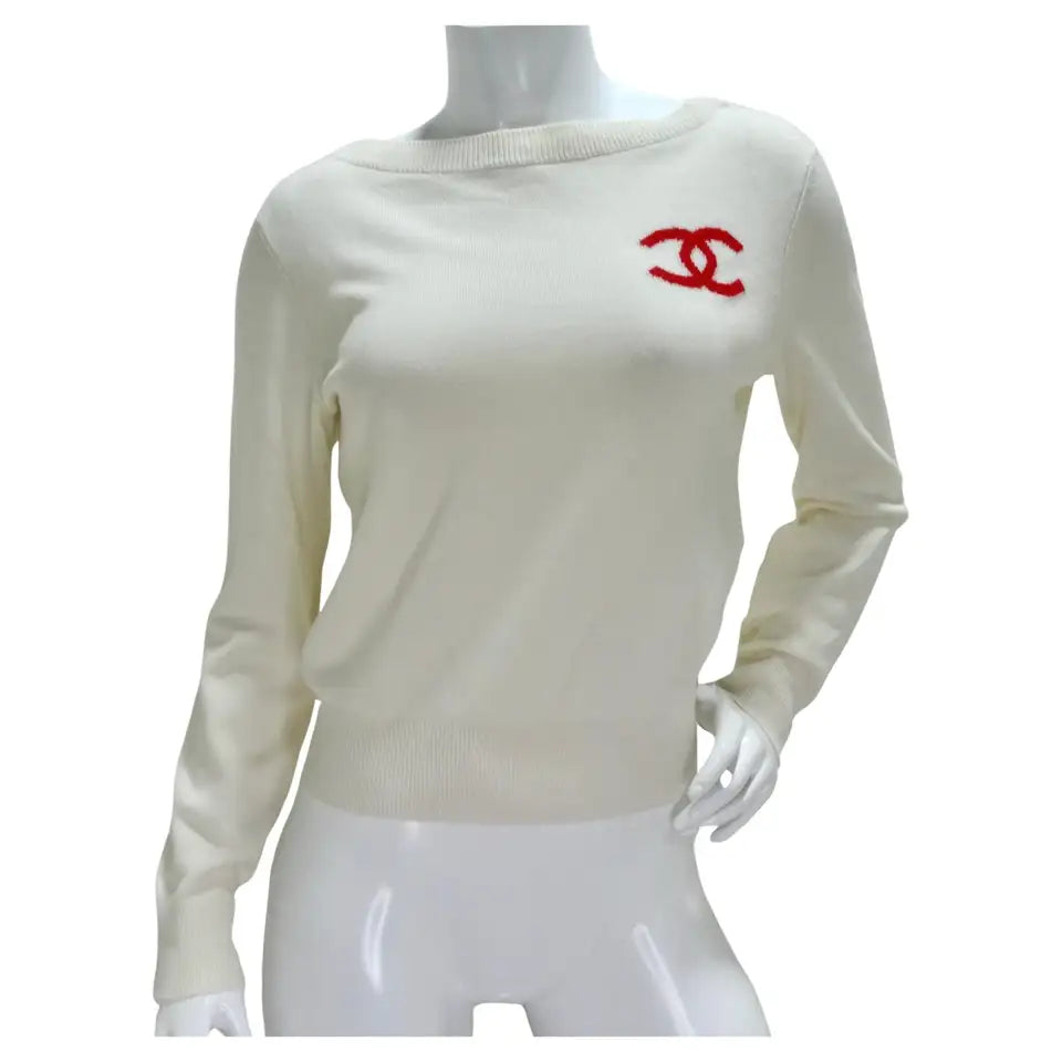 Chanel sweater white online