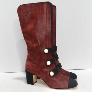 Chanel Russian Collection Bordeaux Boots
