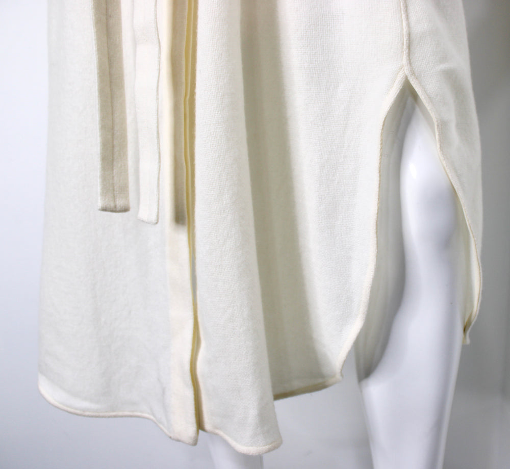 Chloe Eden White Cashmere & Wool Button-Down Dress circa 2023