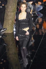 2003 Dolce & Gabbana F/W Runway Black Knit Snap-Up Convertible Dress