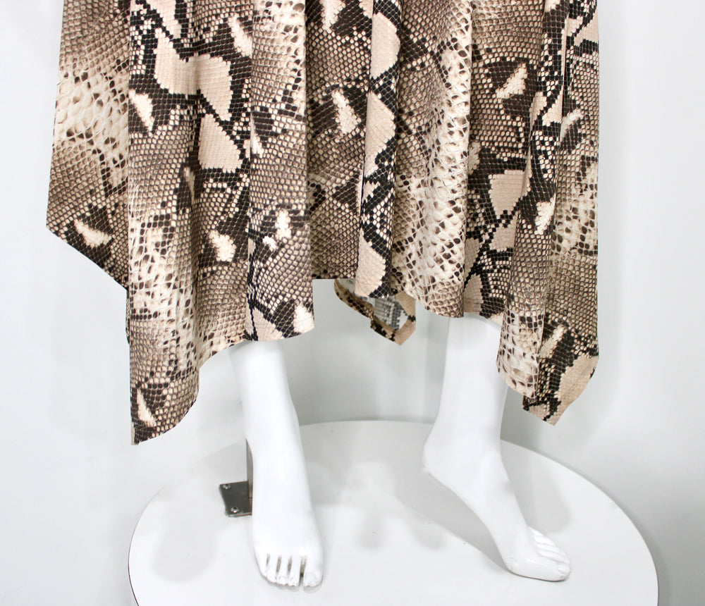 Stella McCartney Python Print Asymmetric Midi Dress