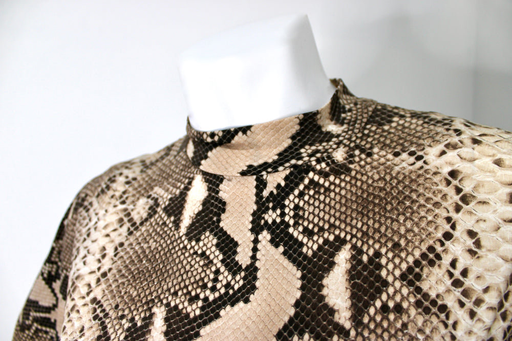 Stella McCartney Python Print Asymmetric Midi Dress