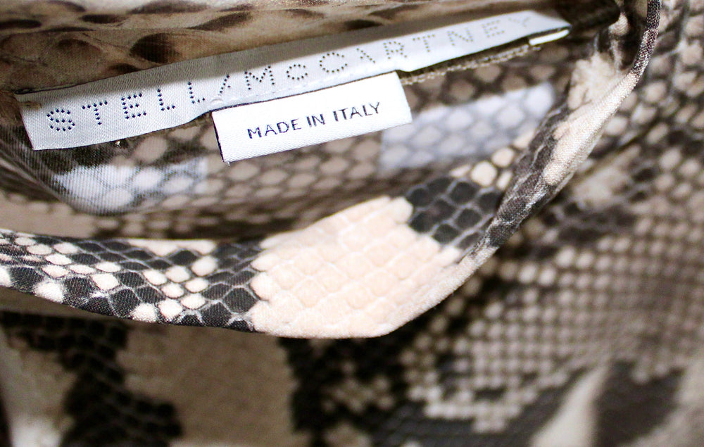 Stella McCartney Python Print Asymmetric Midi Dress