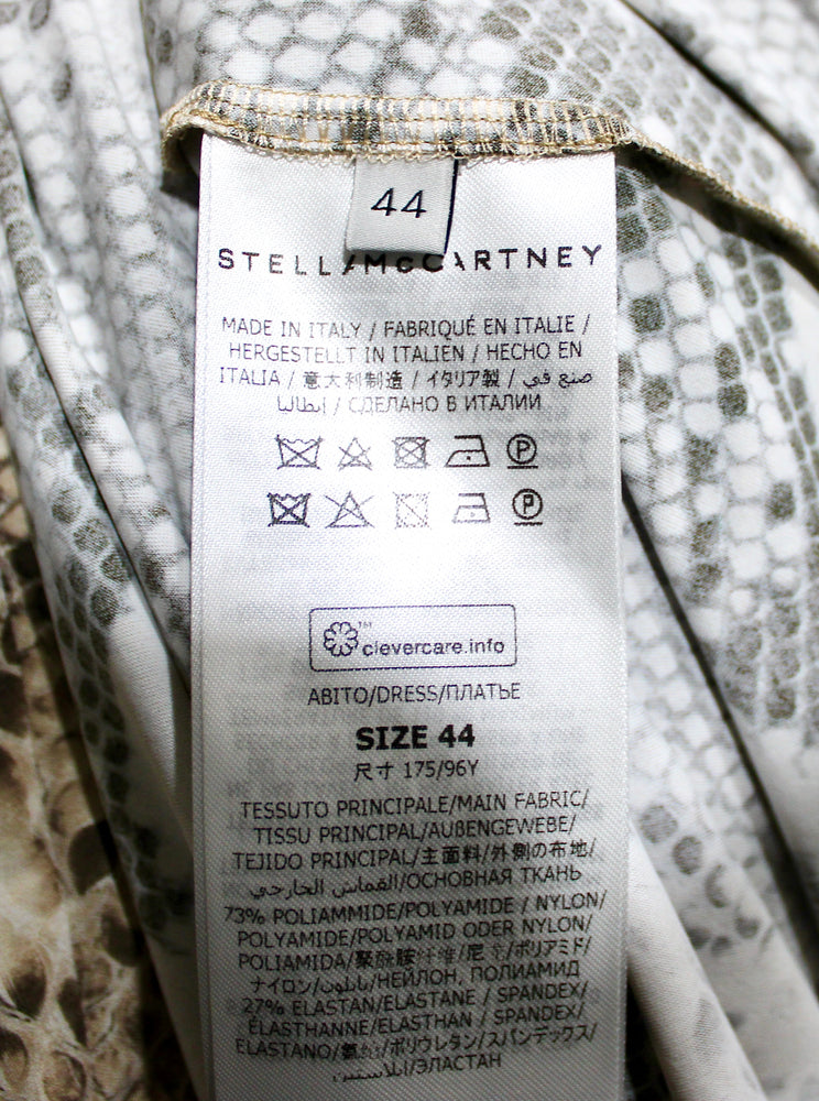 Stella McCartney Python Print Asymmetric Midi Dress