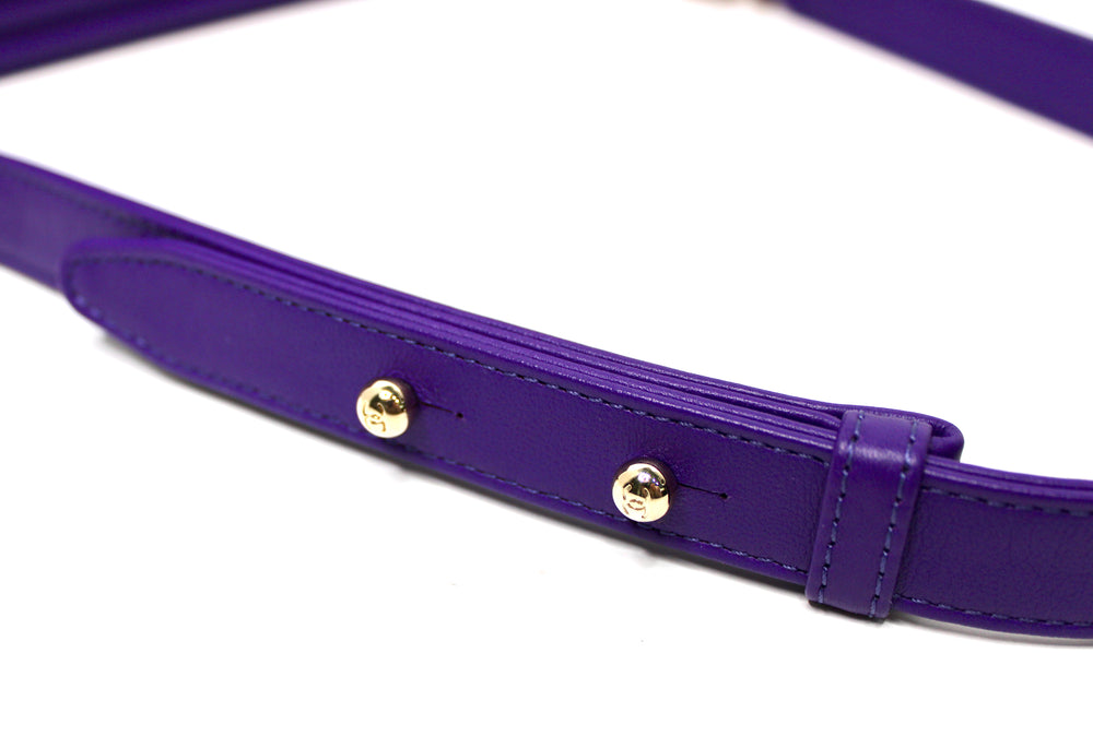 Chanel Purple Quilted Lambskin Medium Boy Handbag With Gold-Tone Hardware