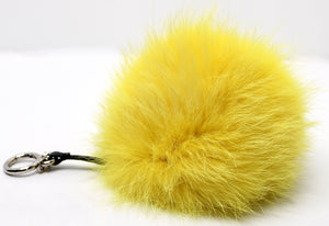 Fendi Yellow Fox Fur Bug Bag Charm – Vintage by Misty