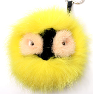 Fendi Yellow Fox Fur Bug Bag Charm – Vintage by Misty