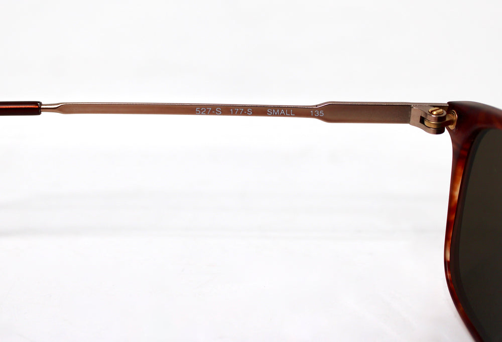 Emporio Armani Matte Red Tortoise Frame Wayfarer Sunglasses circa 1990s