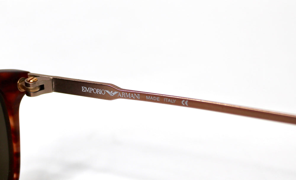 Emporio Armani Matte Red Tortoise Frame Wayfarer Sunglasses circa 1990s