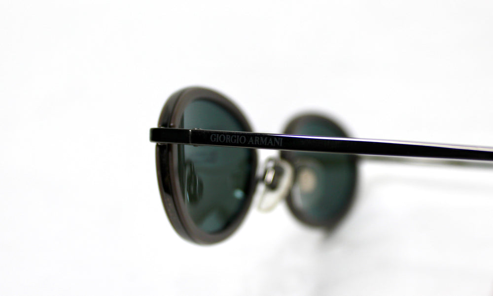 Giorgio Armani Grey Oval Metal Frame Sunglasses circa 1990s