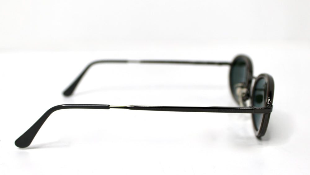 Giorgio Armani Grey Oval Metal Frame Sunglasses circa 1990s