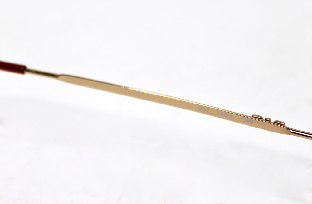 Emporio Armani Round Mirrored Lens Gold-Tone Metal Frame Sunglasses circa 1990s